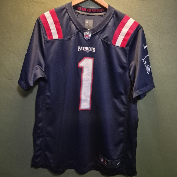 NFL Other - Nike New England Patriots Cam Newton #1 NFL On Field Jersey Size Large Navy